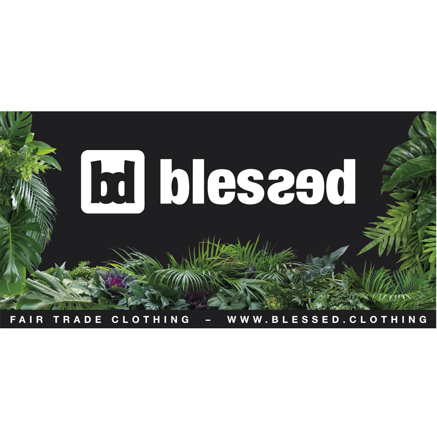 Sticker Blessed Logo Natur 21x10cm