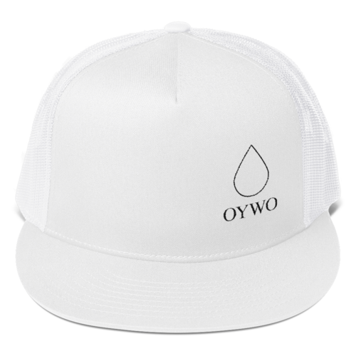 Flat Trucker Cap White OYWO