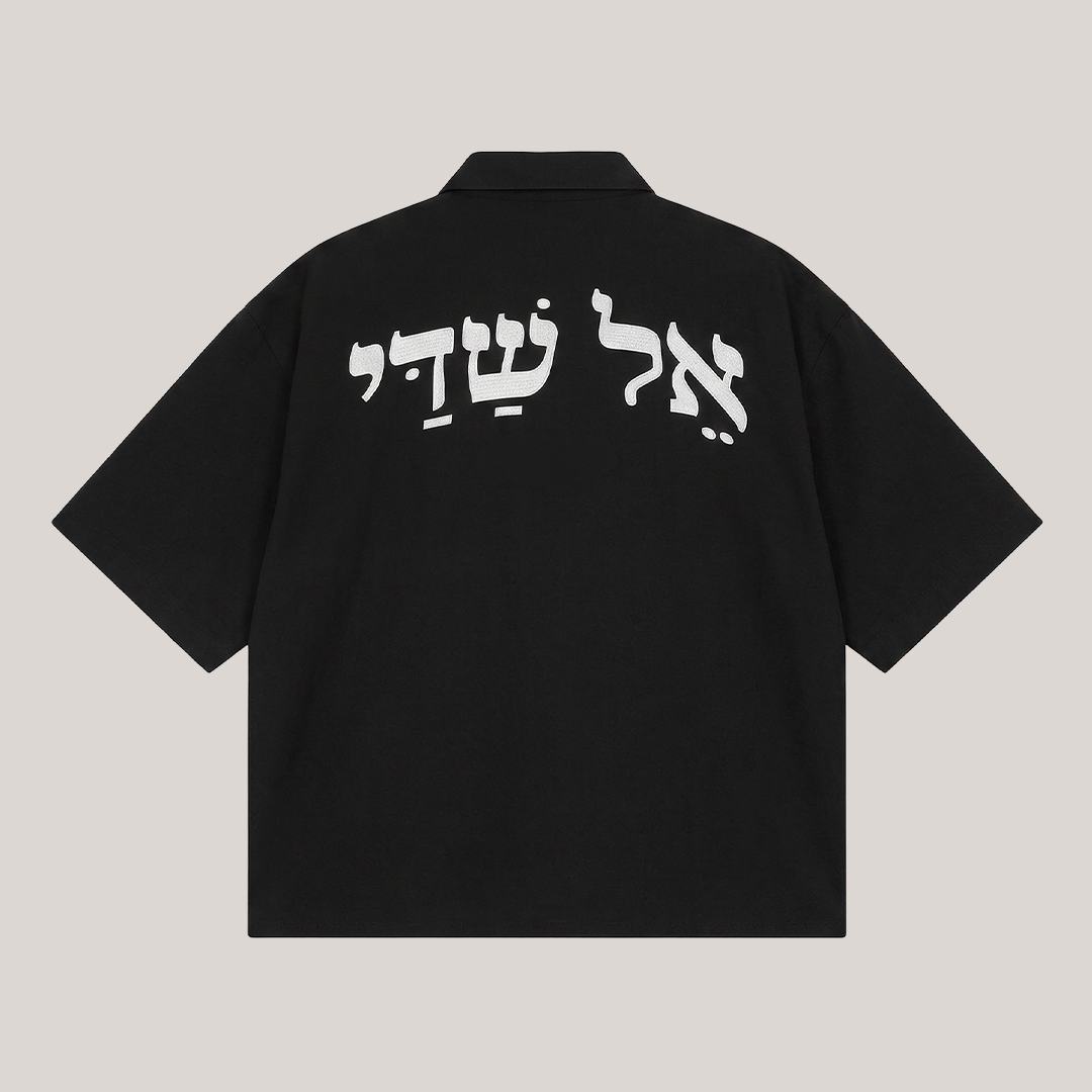 El Shaddai Linen Shirt black