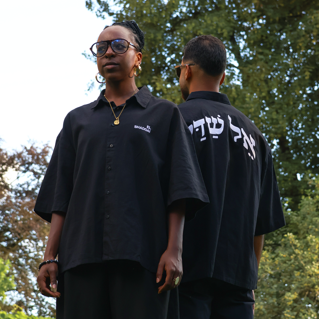 El Shaddai Linen Shirt black