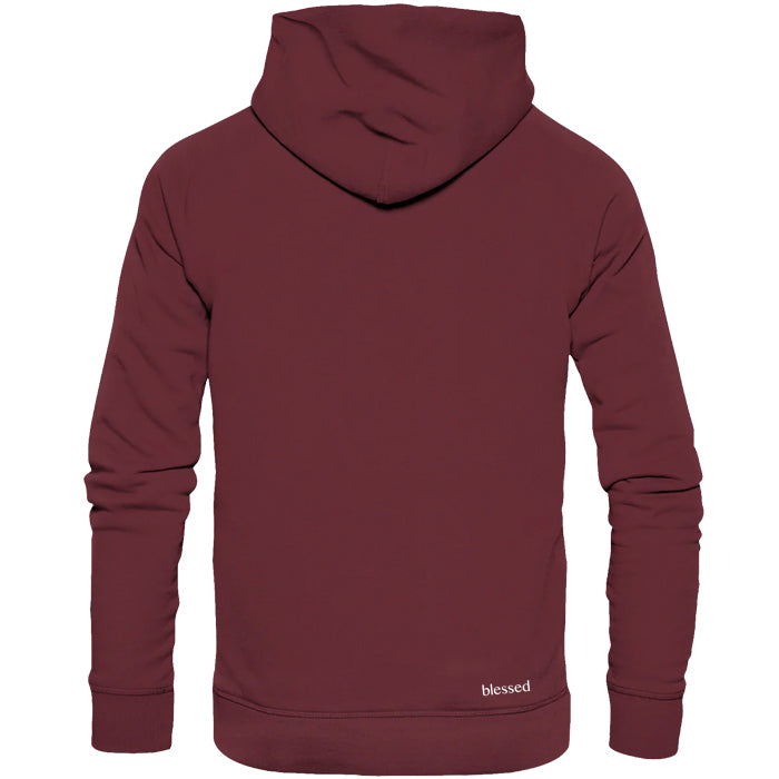 Wolf Zip Hoodie Burgundy